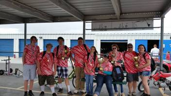 CAS Solar Go Kart Team poses with their trophies