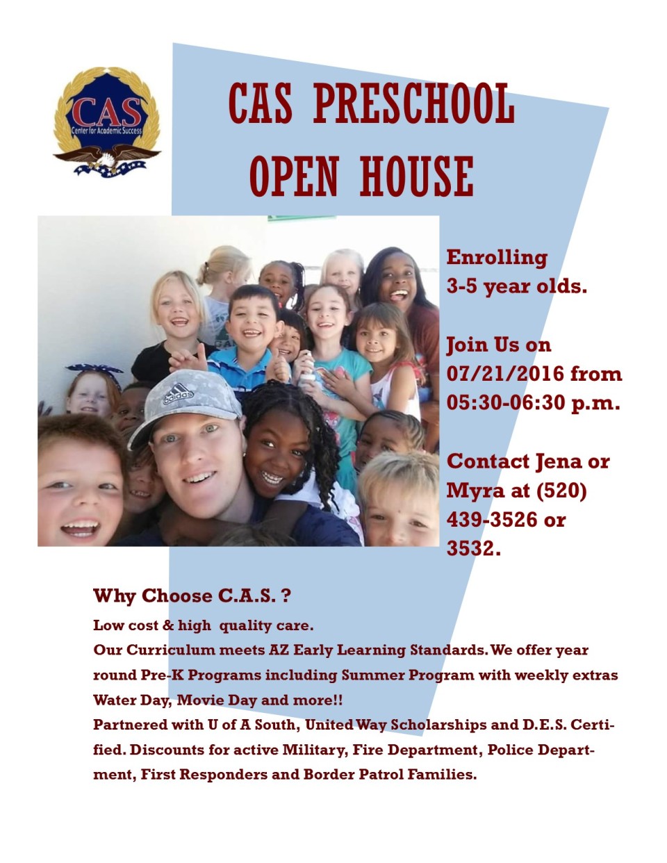 Preschool flyer  Open House